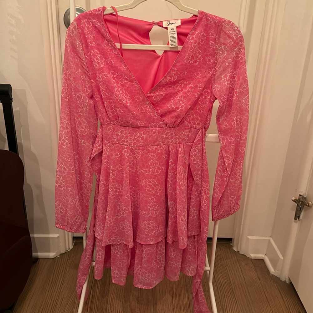 Floral flowy mini dress pink